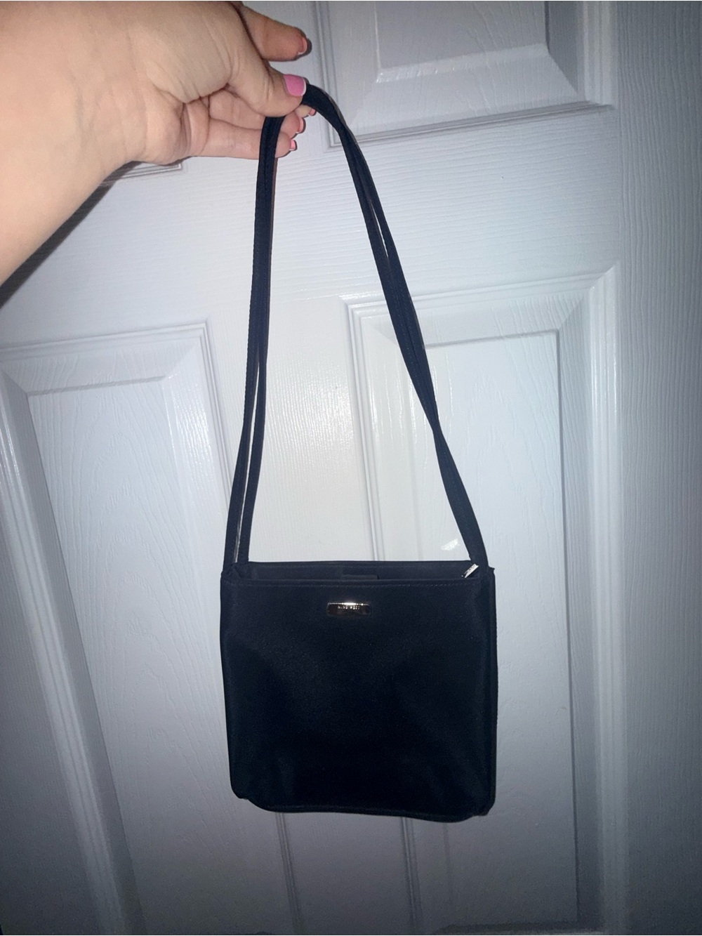 Nine West Black Shoulder Bag with Slim Strap